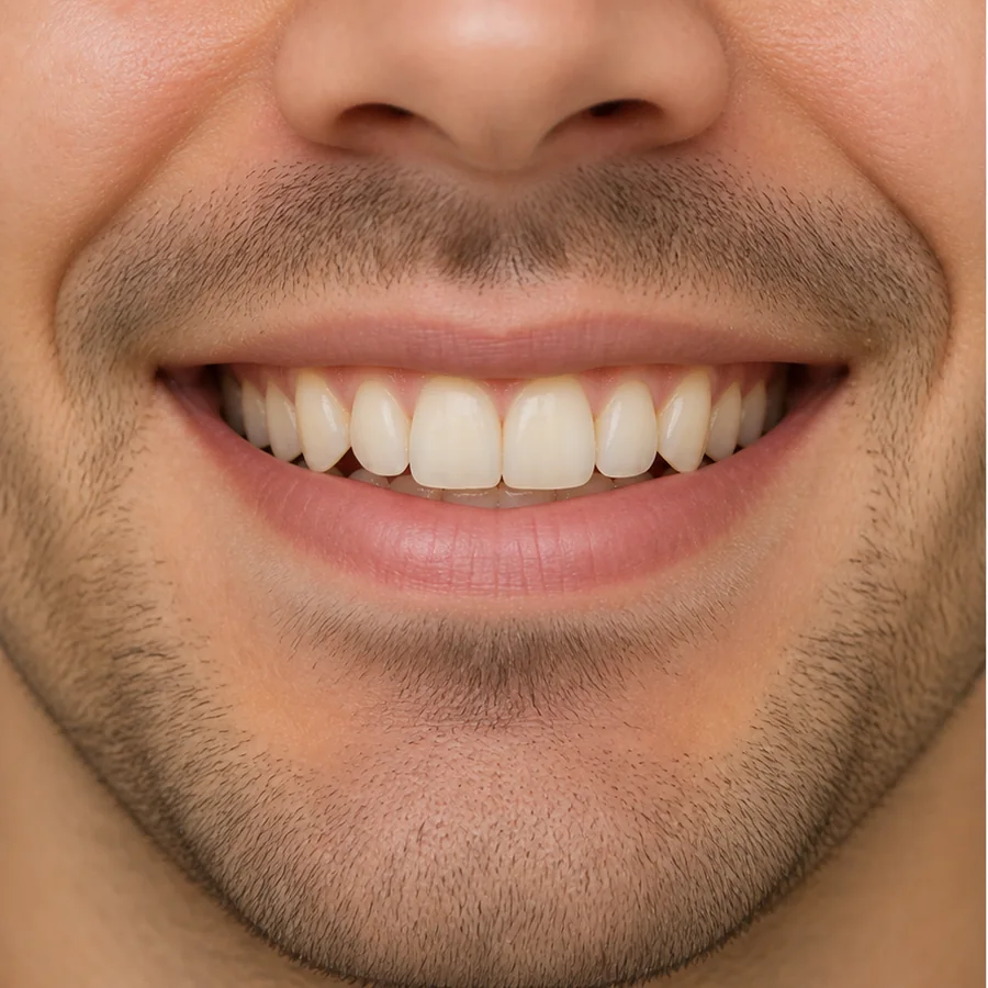 Digitally created before illustration for rotated incisor