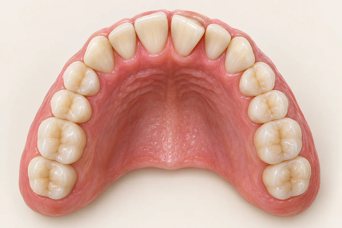 3D educational illustration of crooked and rotated teeth