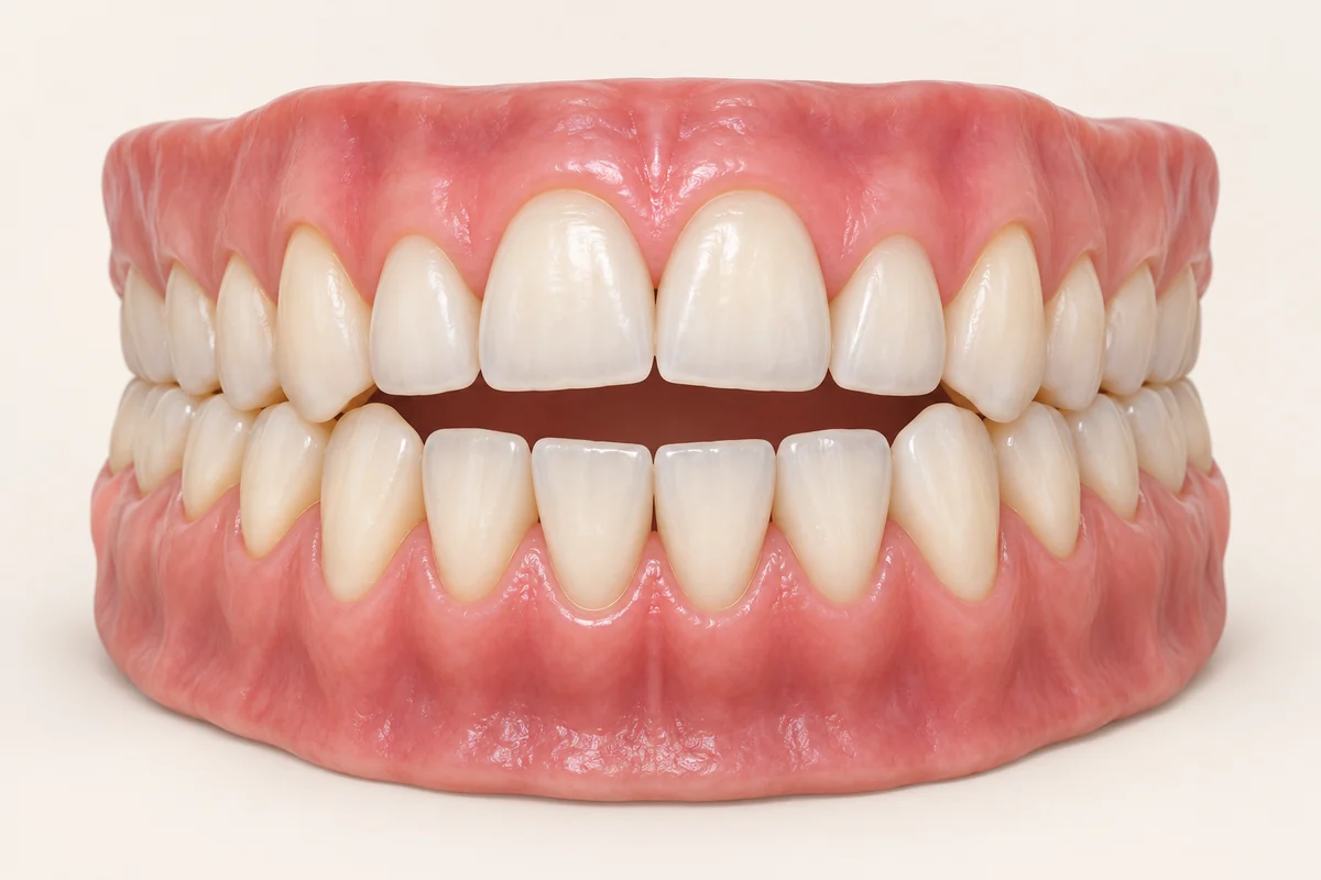 3D educational illustration of open bite