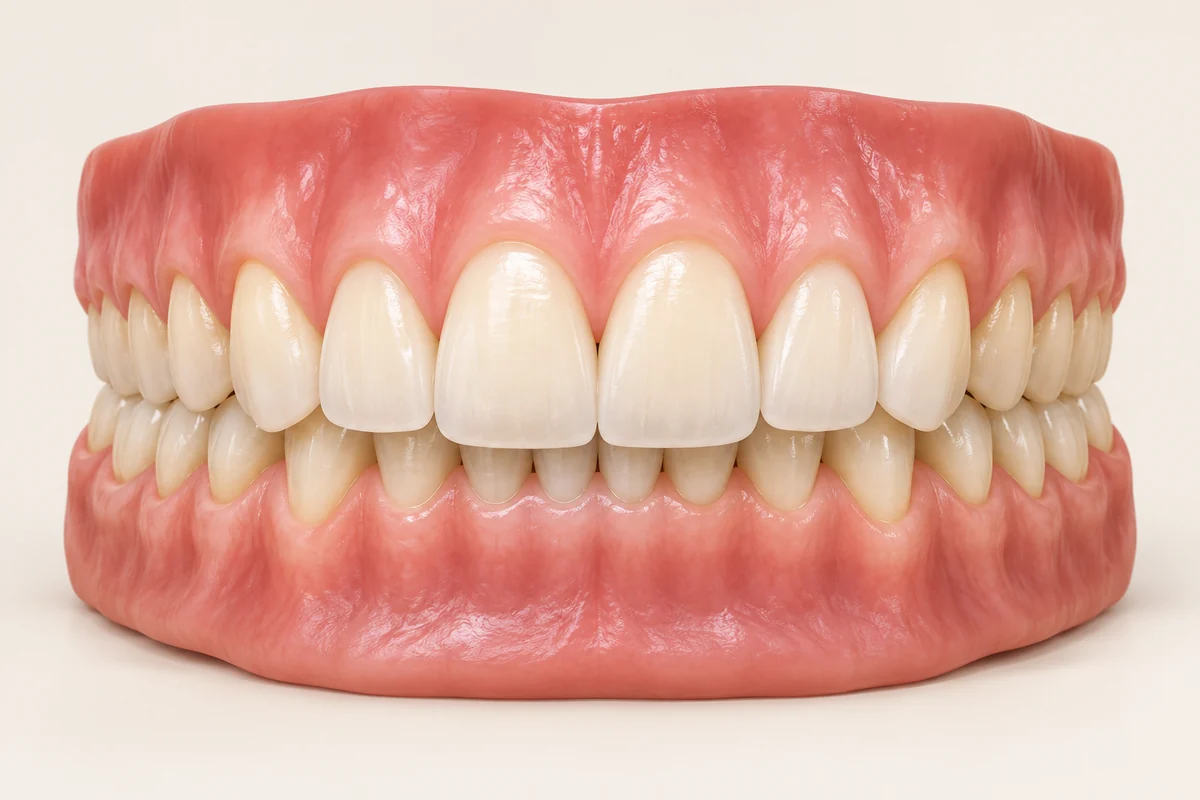Educational 3D model of overbite and deep bite