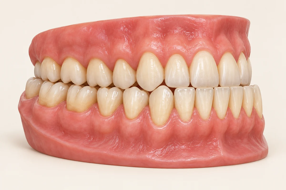 Educational 3D model of underbite